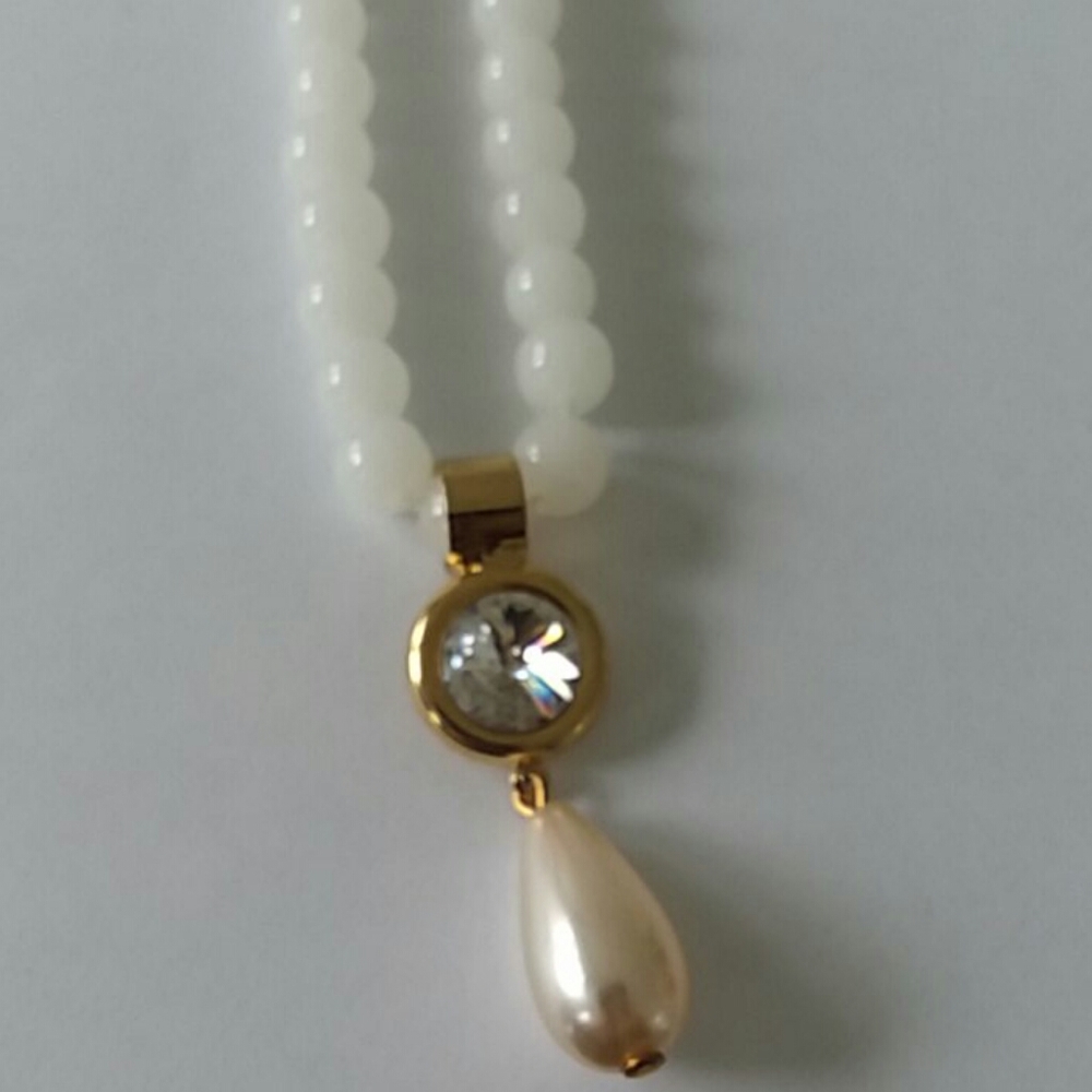natural jade gemstone 18inch silk cord necklace